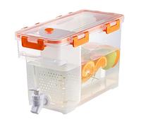 Distributore di malattia con rubinetto e divisorio, 3,5 l, distributore di acqua per bevande fredde, grande brocca d'acqua con rubinetto, distributore di succhi per frigorifero