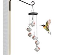 Distributore di mangime a colibrì sospeso per esterni, 6 sfere, decorazione per animali domestici, per giardino, terrazza, balcone, finestre ed esterni, per l'osservazione degli animali