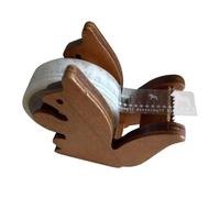 Distributore di nastro adesivo animale ufficio, distributore di nastro adesivo gatto,Taglierina nastro scoiattolo per ufficio | Distributore di legno vintage , taglierina a nastro