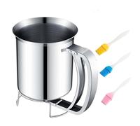 Distributore di pasta in acciaio inox, 800 ml, dispenser per pancake, con manico per schiacciare, utensile da cucina per cuocere torte, cupcake, crepes, waffle, frittelle