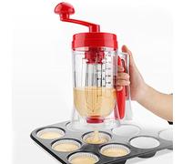 Distributore di pastelle, 800 ml di assistenza portatile per cupcake errori di distributore di battute manuale per la cottura della macchina da forno con etichetta di misurazione