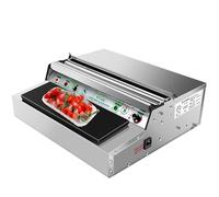 Distributore di Pellicola Alimentare in Acciaio Inossidabile, Macchina Sigillatrice per Pellicola Termoretraibile Commerciale con Piastra Riscaldante, per Confezionamento di Alimenti