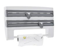 Distributore di pellicola salvafreschezza Schneider 39 x 10 x 24 cm, design coperto, salvaspazio, multifunzionale, porta rotolo da cucina, da appendere per caffè, ristoranti, negozi di dessert