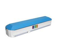 Distributore di pellicola trasparente con taglierina a scorrimento, distributore riutilizzabile di pellicola aderente, taglio liscio regolabile per carta stagnola e pellicola trasp (L)