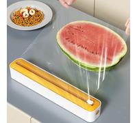 Distributore di pellicola trasparente, taglierina riutilizzabile per carta