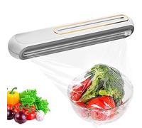 Distributore di pellicole magnetiche, tagliafogli con taglierino scorrevole, taglierina per cucina, rotolo per pellicola trasparente e pellicola di alluminio, bianco