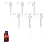 Distributore di Pompe per Sciroppi,Confezione da 6 Pompe Dosatrici, Pompe Dosatrici, per Salsa di Ostriche, Oli da Cucina, Lozioni, Saponi Liquidi, Shampoo - Bianco