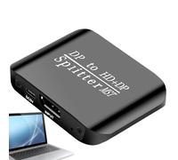 Distributore di porte, switch 4K DP | Distributore di monitor doppi distributori schermo diviso a due schermo grande per PC laptop Presentazione a casa