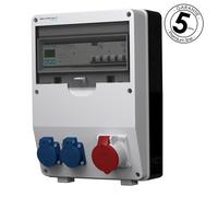 Distributore di potenza pTD-S/FI 16A 2x230V 3P contatore SIEMENS e MENNEKES...