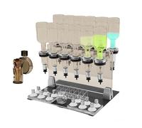 Distributore di profumo manuale, distributore di profumo manuale con stazione da 12 flaconi, kit di trasferimento for macchina riempitrice di liquidi, con 12 teste pompanti e 12