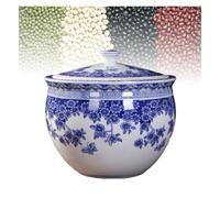 Distributore di riso in ceramica, contenitore for la conservazione del riso con coperchio cereali, for la conservazione degli alimenti di design cinese, distributore di cereali for farina(5kg)