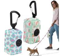 Distributore di sacchetti per escrementi di animali domestici con moschettone, design portatile, può essere facilmente appeso al guinzaglio e può essere pulito mentre si porta a spasso il cane