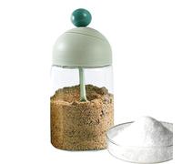 Distributore di sale in vetro trasparente - Dispenser di sale con coperchio e cucchiaio | Serbatoio di sale da cucina multifunzionale e facilmente accessibile per zucchero, ingredienti e spezie