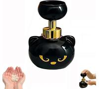 distributore di sapone a forma di zampa di gatto,cute cat paw foam soap dispenser,dispenser di sapone schiumogeno a forma di zampa di gatto,flacone a gattino nero che crea schiuma a, ricaricabile-A