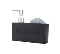 Distributore di sapone a pompa manuale con porta spugna per uso cucina e bagno
