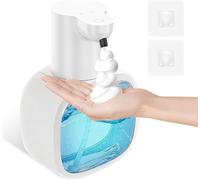 Distributore di sapone automatico, 500 ml, distributore automatico di sapone, elettrico con sensore, ricaricabile tramite USB, Ipx5, impermeabile, per bagno, toilette, cucina e ufficio, bianco