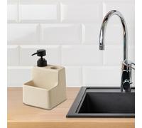 Distributore di Sapone con Porta Spugna Da Cucina Classico Portatile 2 in 1 in