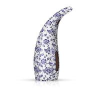 Distributore di sapone da banco senza contatto, distributore di sapone completamente automatico con sensore a infrarossi, lavamani for uso domestico, for cucina e bagno(Blue Flower)
