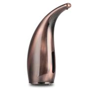 Distributore di sapone da banco senza contatto, distributore di sapone completamente automatico con sensore a infrarossi, lavamani for uso domestico, for cucina e bagno(Red Copper)