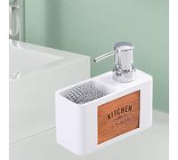 Distributore di sapone da cucina con porta di spugna riempibile per il bagno