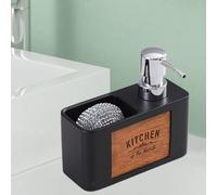 Distributore di sapone da cucina con porta di spugna riempibile per il bagno