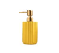 Distributore di Sapone Dispenser di sapone in ceramica a righe for hotel, lozione, pompa, bottiglia, articoli for il bagno Dispenser Detersivo Piatti(Yellow)
