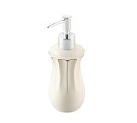 Distributore di Sapone Dispenser di sapone vintage in ceramica beige for bagno Dispenser di sapone da appoggio a mano design a forma di vaso da 10,8 OZ Bottiglia con pompa Dispenser di sapone for lozi