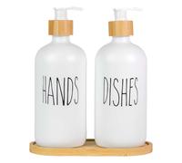 Distributore di sapone e detersivo - 2x dispenser 500ml 1x vassoio