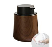 Distributore di sapone liquido Dispenser Di Sapone In Plastica Effetto Legno Noce Da 8,45 Once - Stile Vintage Pastorale For Bagno E Cucina, Ricaricabile Dispenser di sapone per bagno