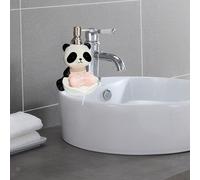 Distributore di sapone Panda 2 in 1 con portasapone e flacone di lozione per