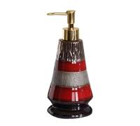 Distributore di sapone per bagno - bottiglia in ceramica ricaricabile vintage | Porta di sapone liquido a prova di perdite e contenitore per lozione, olio, shampoo, balsamo | Elegante accessorio per c