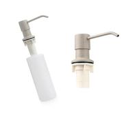 Distributore di sapone per lavello da incasso, da cucina, rotondo, 300 ml (beige)