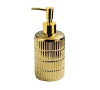 Distributore di sapone per le mani, Dispenser di sapone con pompa, dispenser lozione ricaricabile for piano appoggio del bagno, shampoo in ceramica, for lavello della cucina(Gold,Single)