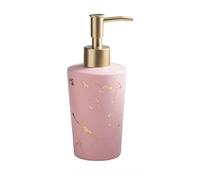 Distributore di sapone per le mani, Dispenser di sapone liquido for il bagno, in ceramica for le mani, dorato, lozione ricaricabile-rosa-350 ml/12,3 once(Pink)