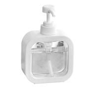 Distributore di sapone per le mani - perdita - Porta detergente quadrata a prova di | Donatore di lozione con pompa | 10,56 fl oz 17,6 bottiglie di sapone liquido vuote con pompa per shampoo