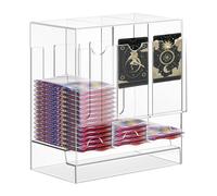 Distributore Di Schede - Display Di Archiviazione Acrilico, Supporto A Tre Slot | Trading Sport Di Gioco Multiplo Trasparente, Organizzatore Di Carte Da Lavoro Per La Casa Per Camera Da Letto Durevole