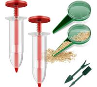 Distributore di Sementi, 6 Pcs Dispenser di Semi, Seminatrice Manuale per Semi, Spargitore di Semi, Seminatrice da Giardino per Semi Piccoli, Fiore