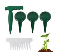 Distributore di semi - Strumento distanziatore da giardino | Set di perforatori per fori Kit di attrezzi da giardinaggio fluorescenti, seminatrice regolabile, marcato in profondità per piantare il