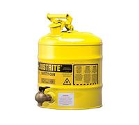 Distributore di sicurezza tipo I in acciaio con rubinetto Inferiore #08540, 19 l, giallo
