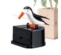 Distributore di Stuzzicadenti Graziosa Scatola Organizer Decorativa A Forma | Distributore Di Stuzzicadenti A Forma Di Picchio Per Casa Tavolo Da Pranzo Caffè Festa Ristorante Ventre bianco e nere
