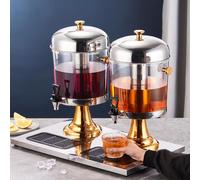 Distributore di succhi di frutta, in acciaio inox, con rubinetto, per bevande calde e fredde, ideale per casa, hotel, feste