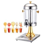 Distributore di succo con rubinetto e camera del ghiaccio, torre per bevande self-service in acciaio inox, capacità 24 l