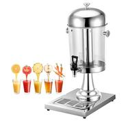 Distributore di succo con rubinetto e camera del ghiaccio, torre per bevande self-service in acciaio inox, capacità 24 l