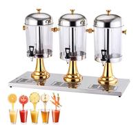 Distributore di succo in acciaio inox con rubinetto e camera per il ghiaccio, per mantenere le bevande ghiacciate - Dispenser per cocktail self-service - Distributore di acqua - Torre per bevande