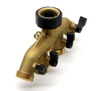 Distributore di tubi a quattro vie per tubo da giardino con funzionamento a usci