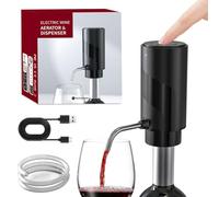 Distributore di vino elettrico, distributore di vino ricaricabile, ventilatore intelligente per vino, versatore di vino con cavo USB e tubo in silicone, decanter, decanter per feste in casa bar