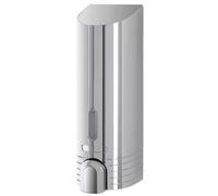 DISTRIBUTORE DISPENSER SAPONE DA MURO 380ml PLASTICA CROMATO 7,5x8x22,5cm FERID.