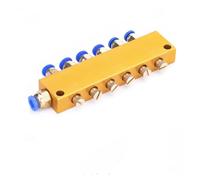 Distributore d'olio regolabile in ottone 1 Set 2 3 4 5 6 7 8 9 10 Blocco collettore separatore distributore pistone olio lubrificante regolabile a 12 vie(2 Way)