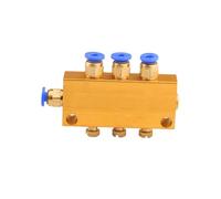 Distributore d'olio regolabile in ottone 2 3 4 5 6 7 8 9 10 Blocco collettore separatore distributore pistone olio lubrificante regolabile a 12 vie(7 Way)