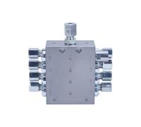 Distributore d'olio regolabile, Sistema di lubrificazione centralizzata con distributore progressivo Serie MVB In/Out 6 mm 0,2 ml Portata 2-20 Esportazioni Acciaio al carbonio zincato(6way)